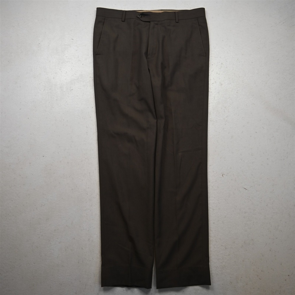 Uniworth 31x30 Brown Tropical Weight Flat Front Straight Dress Mens Pants